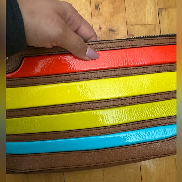 Kate Spade Macaw Parrot Cay Bird Leather Clutch - Picture 5 of 10